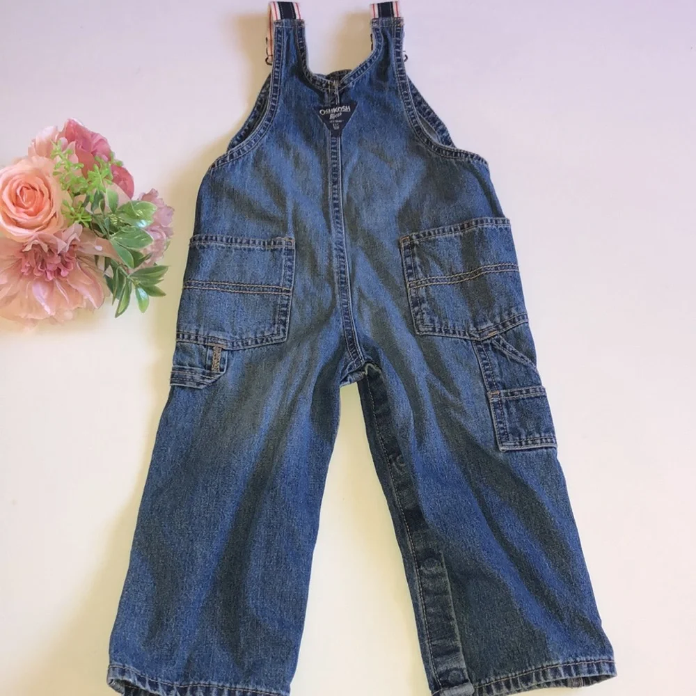 Oshkosh denim overalls 24 month With canvas straps